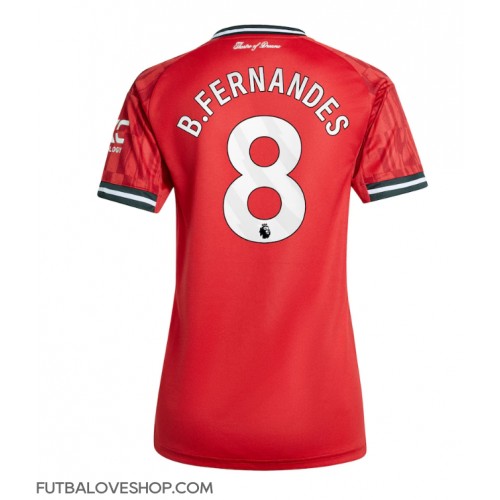 Dres Manchester United Bruno Fernandes #8 Domáci pre Ženy 2025-26 Krátky Rukáv